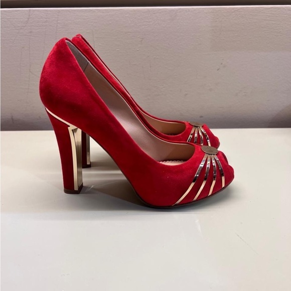 Made in Italy  MARINO FABIANI Red Heels Elegant Design - Picture 2 of 11